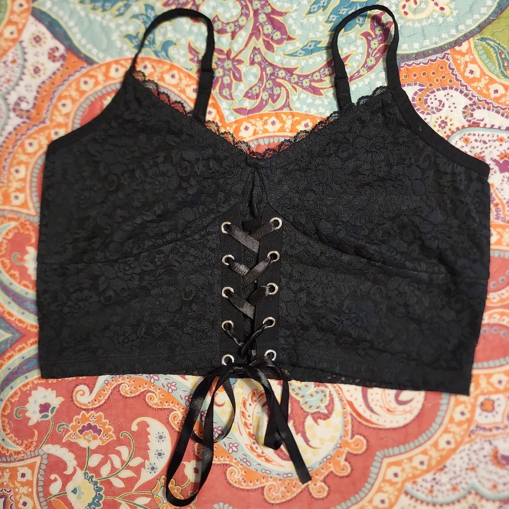Cosmic Aura Black Lace Cami | Size Medium